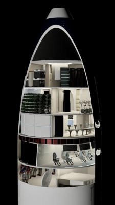 星舰,舱内,渲染,设计,Erc X